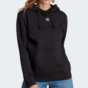 Adidas Original Trefoil Black Drawstring Hoodie Size Small